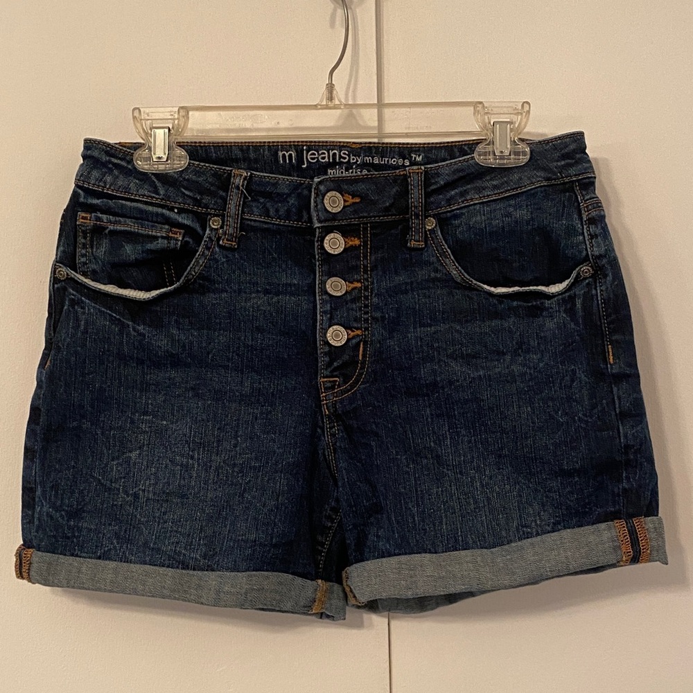 Maurices Dark Blue Jean Shorts